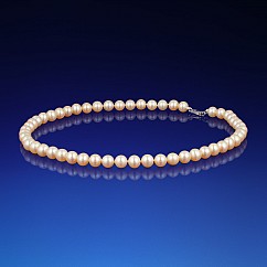 Perlový náhrdelník růžový AA-7